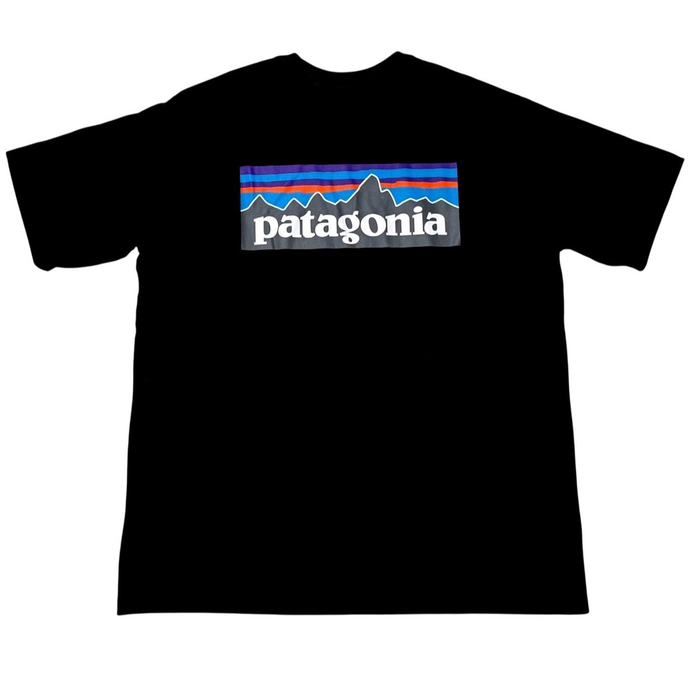 Patagonia Responsibili-Tee Mens‎ Black Graphic T Shirt Size Regular Fit - Medium